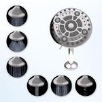 ZAP ZX65s 6 Function Overhead High Grade ABS 5 Inch Circular Shower Over Head ShoWER(Without Arm)
