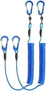 Booms Fishing T02 Heavy Duty Fishing Lanyard for Fishing Tools/Rods/Paddles, Blue, 2pcs