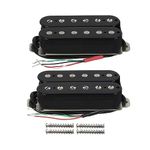 FLEOR Alnico 2 Humbucker Pickup HBA2 Electric Guitar Humbucker Neck and Bridge Pickup Set, Black