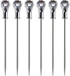 Prodyne Diamond Head Martini Picks, Set of 6, Clear