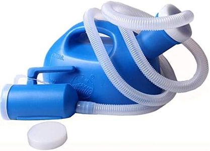 YUMSUM Men's 2000ML Portable Potty Pee Bottle Male Urinal Collector for Hospital Camping Car Travel Toilet Urinal,130 CM Tube (Blue)