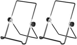 Artliving (2 Pack Adjustable Iron Display Stand Easel Foldable Tablet Stand Holder,Displays Picture Frames, Photo,Cookbooks, iPad, Art Collection,Black