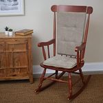 Klear Vu Embrace Rocking Chair Cushions for Living Room, Nursery, or Home Office, Tufted, 2 Piece Set, Seat 16"x15" and SeatBack 24"x17", Tan 2 Count