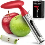 Simple Craft Apple Corer - Premium Stainless Steel Apple Corer Tool For Removing Cores & Pits - Sharp Serrated Core Remover For Apples & Pears (Red)