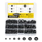 300 Pcs Rubber Grommets Kit, Electrical Cable Holes Grommets, 7 Sizes Black Blanking Grommets, Rubber Hole Plugs, Conductor Wiring Gasket Ring Grommets Assortment Kit for Protecting Cable Wire Plugs