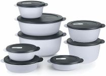 Tupperware Store Serve & Go 16 Piece Round Food Containers Set with Vent - Prep, Fridge & Reheat Meals + Lids - Dishwasher safe, Microwave safe & BPA Free (8 containers + 8 lids)