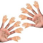 Tiny Hands (High Five) 6 Pack- Flat Hand Style Mini Hand Puppet - 3 Left & 3 Right Hands + Holding Sticks