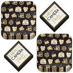 Movie Night Party Supplies - Paper Dinner Plates and Beverage Napkins (Serves 16)