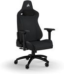 Corsair TC200 Fabric Gaming Chair, Standard Fit (Long-Lasting Support, Soft Fabric Exterior, Built-In Foam Lumbar Support, Adjustable 4D Armrests, Easy Assembly Process) Black
