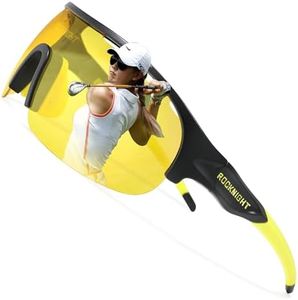 ROCKNIGHT HD Polarized Night Vision Sport Yellow Glasses Cycling Driving Outdoor Ultralight TR90 Frame Big Lens