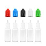 15ml PE Unicorn Pen Plastic Bottle with Child Resistant Tamper Evident Cap (25 Pack) Multicolor, Black Blue Green Red White