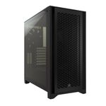 Corsair 4000D AIRFLOW Tempered Glass Mid-Tower ATX Case - High-Airflow - Cable Management System - Spacious Interior - Two Included 120 mm Fans - Black