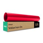 Cricut Value Iron On, Red (12in x 5ft roll) - HTV Heat Transfer Vinyl