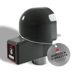 AMPLock - U-BRA2516 Heavy Duty Trailer Coupler Lock, 2 5/16" Trailer Hitch Lock for RV, Trailer Ball Lock, Anti-Theft Coupler Ball Lock, Round Edge Collar Lock Design, Push-to-Lock Security System