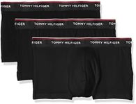 Tommy Hilfiger Men Low-Rise Boxer Short Trunks Cotton Pack of 3, Black (Black), L