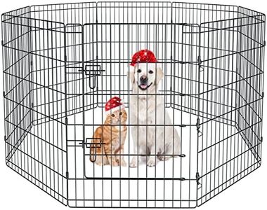 Pet Playpen Dog Pen Foldable Dog Exercise Fence 8 Panels 36 Inch Kennels Pet Playpen Options Ideal for Pet Medium Animals Outdoor Indoor