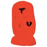 YAMEE 3 Hole Uzi Balaclava Knitted Full Face Cover Ski Mask Winter Windproof Neck Warmer Thermal Cycling for Men Women (Orange)