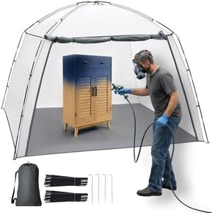 VOXOR Portable Paint Booth Tent, Large 10 x 6 x 6.6 ft Spray Paint Tent with Built-in Floor & Mesh Screen & Windproof Stakes, Spray Paint Shelter for Furniture DIY Hobby Tool, Overspray Paint Room