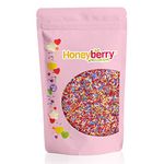 HONEYBERRY INCLUSIONS Small 6 Colour Sugar Strands Mix 200g - Premium Edible Decorating Vermicelli Sprinkles for Baking, Cupcake and Cake Decorations, Ice Cream, Dessert and Icing Decoration Toppers