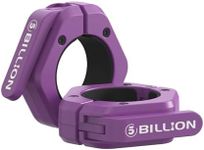 Olympic Barbell Clamps 2 inch Barbell Clips (Pair) Barbell Collars for Secure Weightlifting Quick Release Weight Clips for Bars with Anti-Slip TPR Lining at Home or Gym Clips Purple