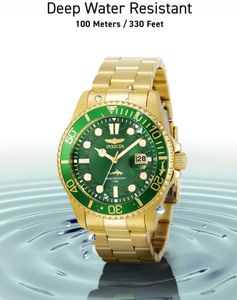 Invicta Pro Diver Watch, Green Dial, 43mm Stainless Steel