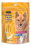 Goodies Dog Energy Treats Spiral Twist Stick Chicken Milk & Cheese Flavor Best for Dog (1 x 450g) with Free Jerhigh Milky Stick 20g