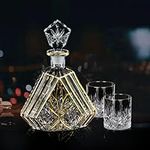 Hand-painted Gold Decanter Set for 