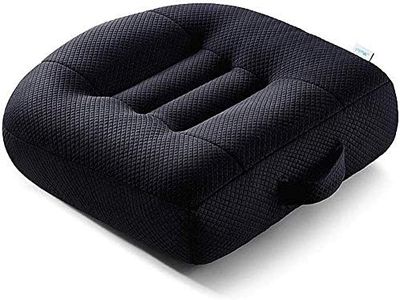 Portable car Booster Cushion - Office mat,Driver Booster seat car seat Cushion,Heightening Height 12cm Boost Mat,car Lift,Ideal Boost, Ideal for Office, Home, Angle Lift Seat Cushions (Black)