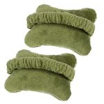 2 Pack Mouse Wrist Rest Wrist Support Movable Comfortable Soft Hand Rest Wrist Bnad Compact Cute Elastic Women's Hair Band Length 8cm for Office Work/Study (Set of 2,Army Green)