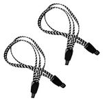 YIHECWY 2Pcs Bike Elastic Strap Heavy Duty Bungee Cords with Double Hooks Adjustable Bike Bungee Cords Tension Straps with Hooks Elastic Luggage Straps for Camping Loads on Bicycles House Moving