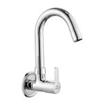 Cliquin Pure Brass Sink Tap with Chrome Finish, 360 Degree Swivel Spout, Quarter Turn Fittings, Faucet for Kitchen Sinks | Tap for Kitchen Sink |Kitchen Sink Tap (Fusion)