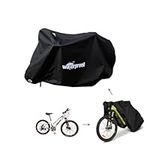 Bike Cover for Outdoor Storage for 1 Adult or 2 Kid's Bike Heavy Duty 210T Nylon Waterproof Dustproof with Lock Holes and Storage Bag Perfect for Mountain Road Bikes Bicycle Cover