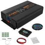 SL Euthtion 3000W/6000W(Peak) Pure Sine Wave Duty Car Power Inverter 50HZ 12V DC to 230/240V AC with LCD Display, USB Port, Wireless Remote Control（10M) for Car Home Laptop Truck