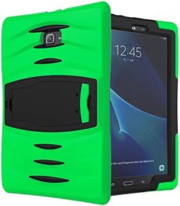 Galaxy Tab A 10.1 Case by KIQ TM Full-Body Shock Proof Hybrid Heavy Duty Armor Protective Case for Samsung Galaxy Tab A 10.1 [SM-T580] with Kickstand and Screen Protector (Armor Green)