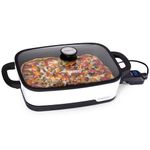 Presto 06854 Tuxedo digital precision skillet multi-cooker, Ceramic, Black and White