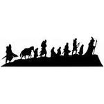 Fellowship Lord of The Rings Black Decal Vinyl Sticker|Cars Trucks Vans Walls Laptop| Black |7.5 x 2.5 in|LLI548