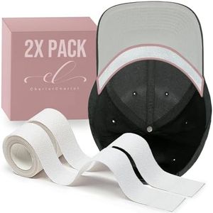 Hat Stain Protector Tape for Women (100+ Uses Total, Regular Adhesion, White), Save Your Hats from Makeup, Sweat and Sunscreen Stains, American Brand and American Design