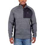 Spyder Men's Half Zip Sweater Gait Knit Pullover Jacket (as1, Alpha, xx_l, Regular, Regular, Gray), Gray, XXL