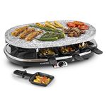 Klarstein Steaklette All-U-Can-Grill Raclette - 1500 watt raclette grill, raclette 8 persons incl. raclette pans, infinitely variable temperature, 4-in-1 grill, without coaster and wooden spatula