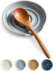 Cormomu Spoon Rest, Spoon Holder with Swirl Shape, Perfect for Preventing Sauce Spillage, Cooking Utensils Holder for Spatula, Coffee Spoon, Spoon Cradle, Kitchen Accessories for Stove Top, Light Gray