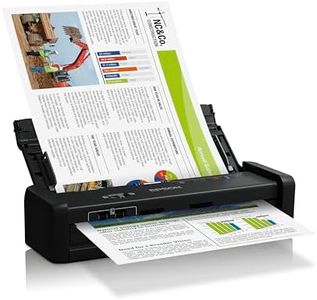 Epson Workforce DS-360W scanner A4 portatile WiFi e batteria, velocità 25 pagine al minuto in b/n e colore, Alimentatore Automatico 20 fogli, peso soli 1,1 Kg