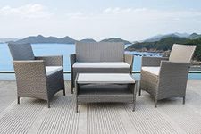 Rattan Garden Furniture 4 Piece Pat