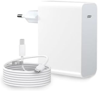 Chargeur pour Mac Book Pro, Charge Rapide USB C, 100 W, Compatible avec Mac Book Pro 13/14/15/16 Pouces, Mac Book Air 13 Pouces/iPad Pro/Samsung/Ordinateur Portable, Cable de Charge USB C de 1,8 M