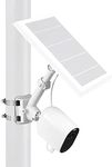 Wasserstein 2-in-1 Universal Pole Mount for Camera & Solar Panel Compatible with Wyze, Blink, Ring, Arlo, Eufy Camera (White)