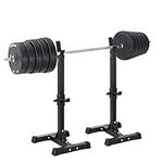 jxgzyy Squat Rack Heavy Duty Barbell Rack Dip Stand Adjustable Weight Lifting Bench Press Rack Max Load 550Lb Weight Bench Support Squat Stands For Home Gym Weight Lifting Equipment