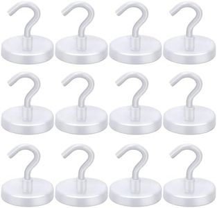 LOVIMAG Magnetic Hooks for Cruise Cabins, Cruise Essentials Must Haves, Cruise Magnets, Magnetic Key Holder, Strong Magnetic Hooks for Hanging, Fridge, Grill -12 Pack