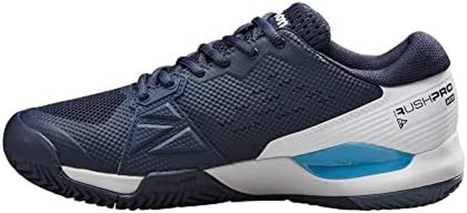Wilson Rush Pro Ace Men's Tennis Shoes, Navy Blazer/White/Blue Atoll, 25.0 cm