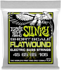 Regular Slinky Flatwound Short Scale Electric Bass Strings 45-105 Gauge