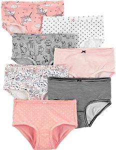 Carter's Girls' Little 7-Pack Underwear, Multicolor, 2-3