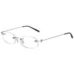 Reading glasses - Men/Women Ultralight Readers, 1.5X Aspherical Resin Lenses Frameless Portable Over-The-Counter Glasses, Metal Frames, Spring Hinges.